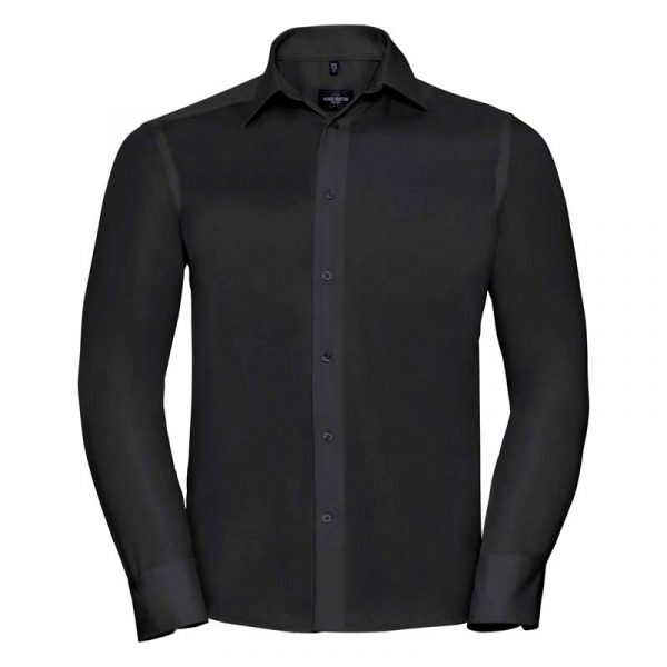 Tailored Ultimate Non iron Shirt LS kleur Black