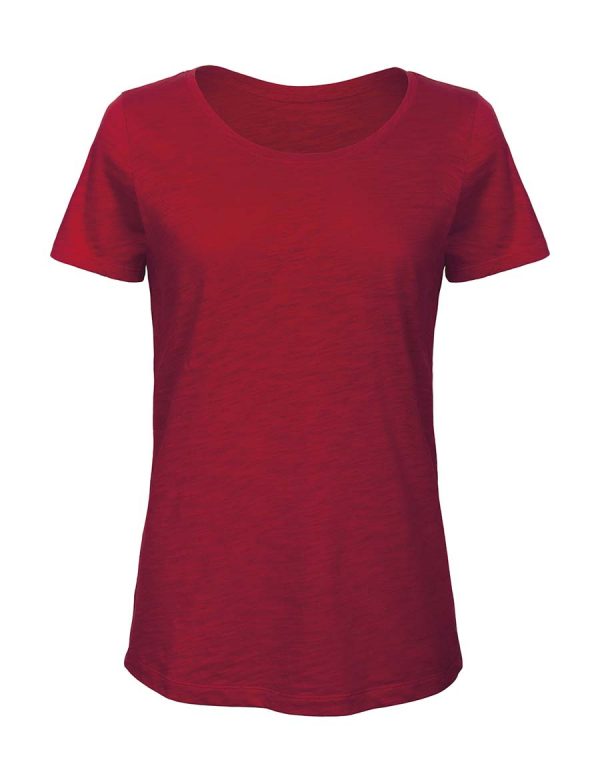 Organic Inspire Slub women T shirt Kleur Chic Red