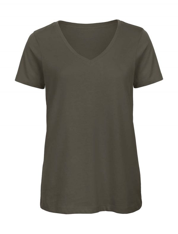 Organic Inspire V women T Shirt Kleur Khaki Green