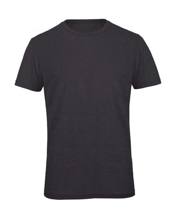 Triblendmen T Shirt Kleur Heather Dark Grey