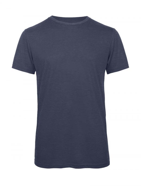 Triblendmen T Shirt Kleur Heather Navy