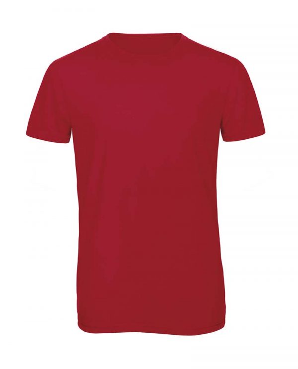 Triblendmen T Shirt Kleur Red