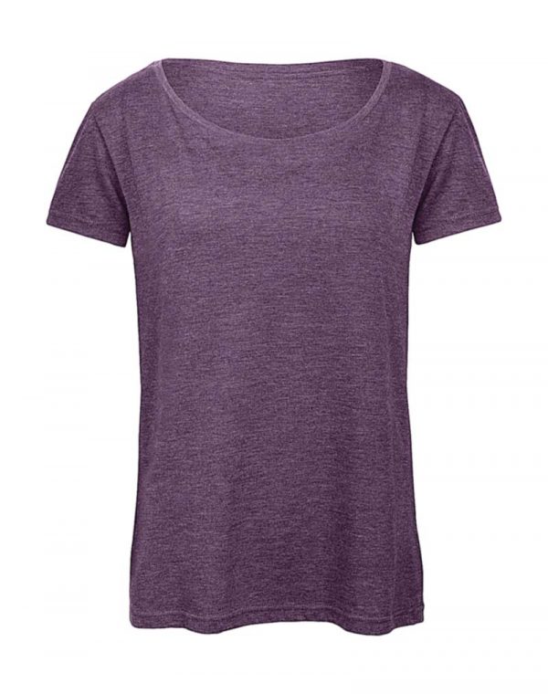 Triblendwomen T Shirt Kleur Heather Purple