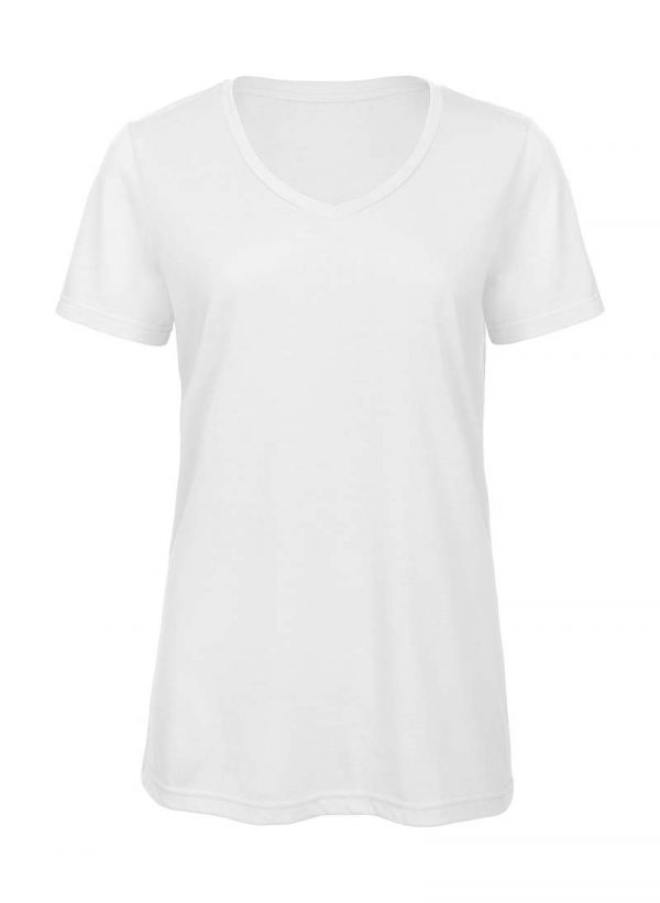 V Triblendwomen T Shirt Kleur White