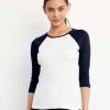 110.06 34 Sleeve Contrast Raglan T Shirt Promo