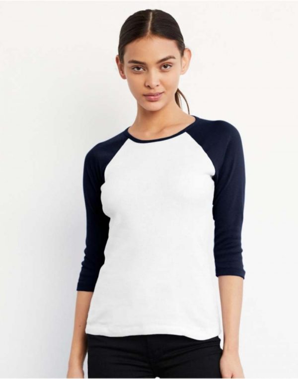 110.06 34 Sleeve Contrast Raglan T Shirt Promo