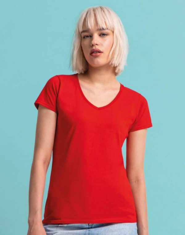 146.01 Ladies Iconic 150 V Neck T Promo