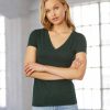 184.06 Womens Triblend Deep V Neck T Shirt Promo