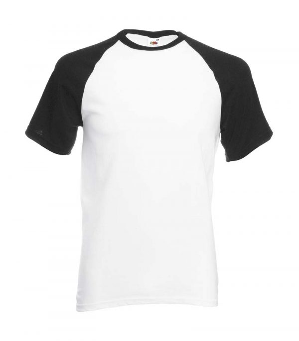 Baseball Tee Kleur White Black