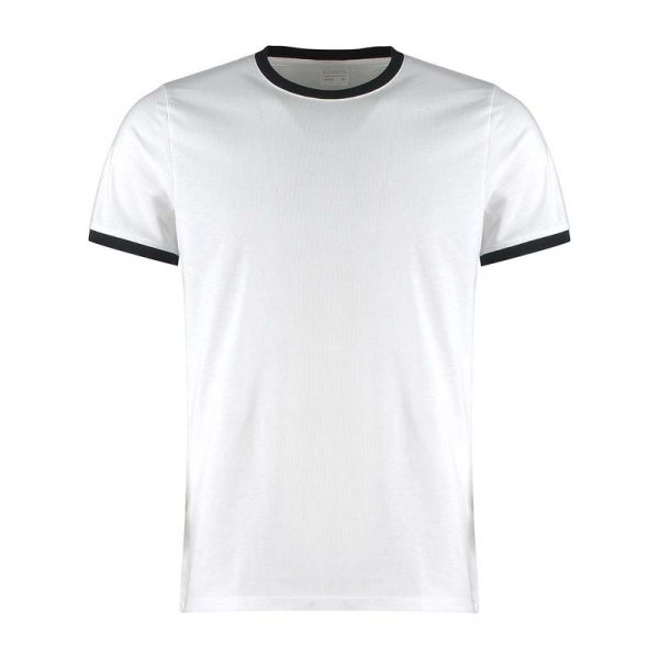 Fashion Fit Ringer Tee Kleur White Black