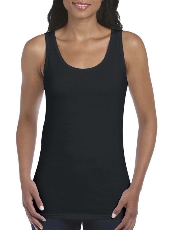 Gildan Ladies Softstyle Tank Top Kleur Black