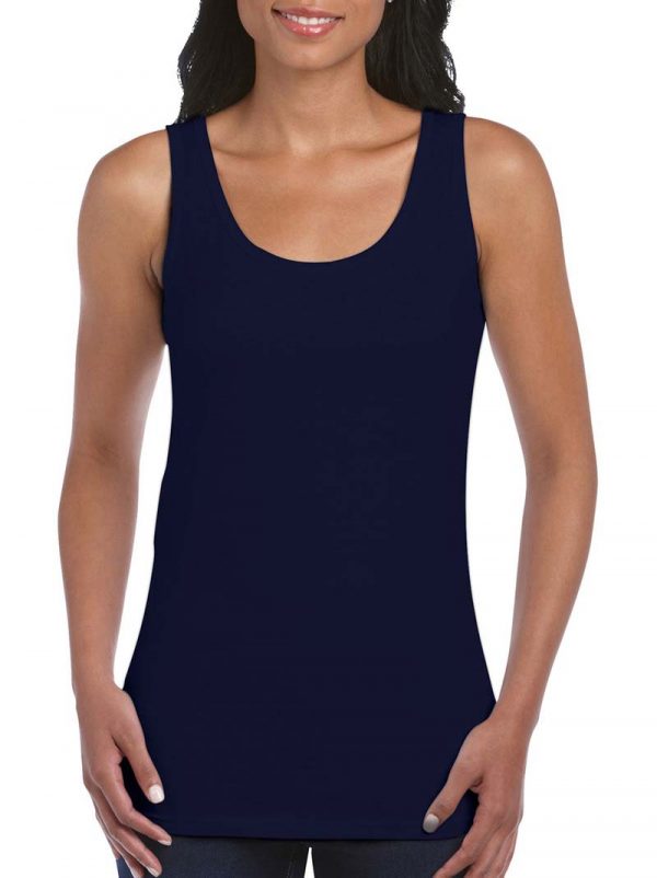 Gildan Ladies Softstyle Tank Top Kleur Navy