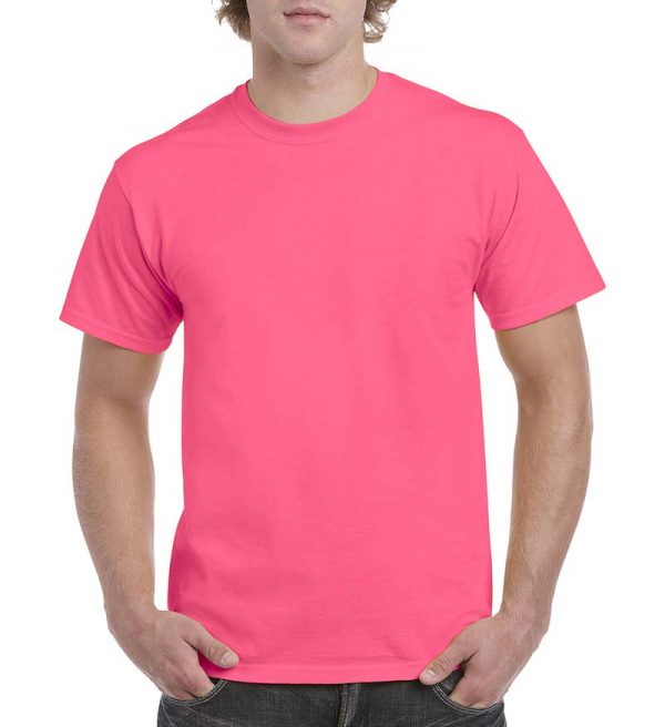 Heavy Cotton Adult T Shirt Kleur Safety Pink