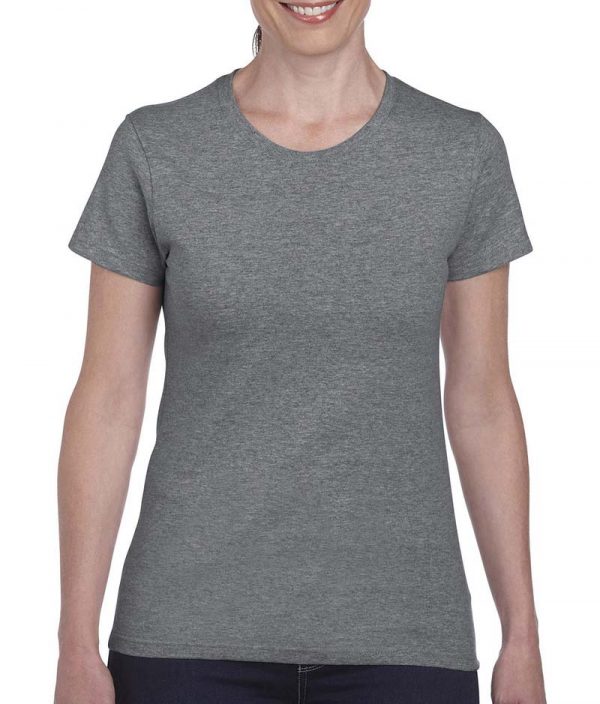 Ladies Heavy Cotton T Shirt Kleur Graphite Heather