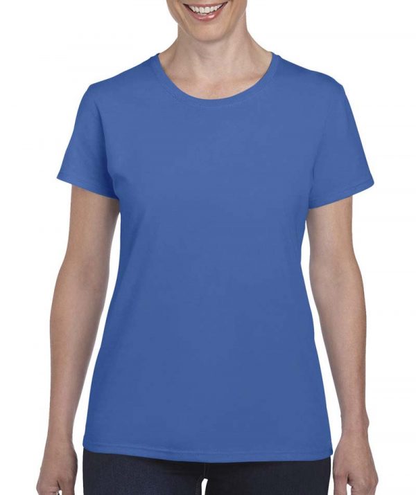 Ladies Heavy Cotton T Shirt Kleur Royal