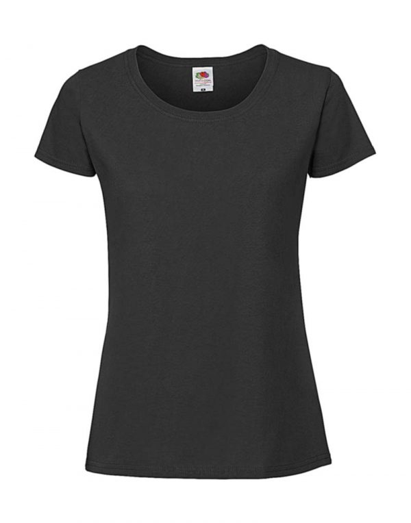 Ladies Ringspun Premium T Kleur Black