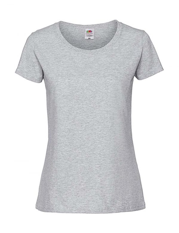 Ladies Ringspun Premium T Kleur Heather Grey