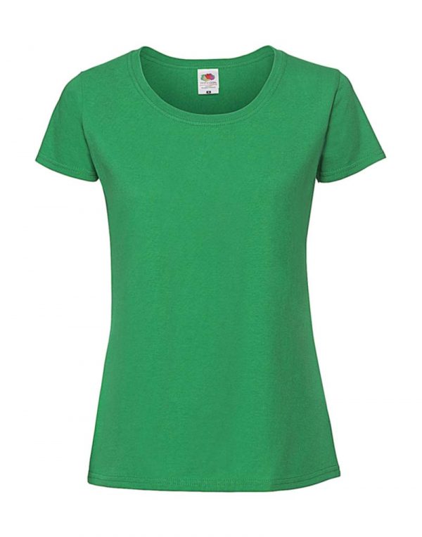 Ladies Ringspun Premium T Kleur Kelly Green