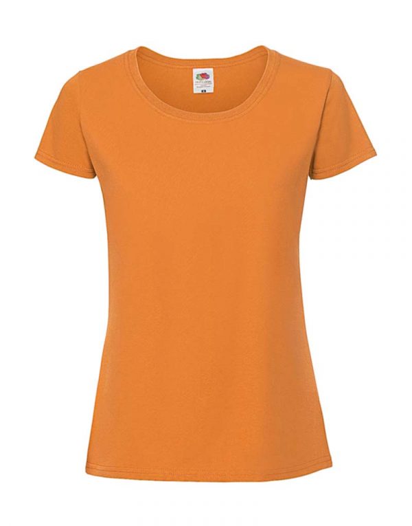 Ladies Ringspun Premium T Kleur Orange