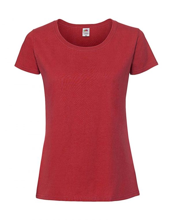 Ladies Ringspun Premium T Kleur Red