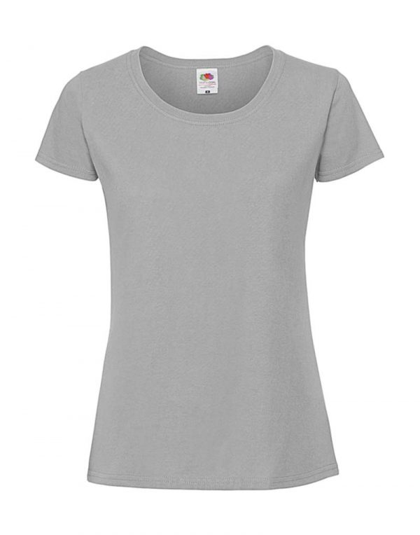 Ladies Ringspun Premium T Kleur Zinc