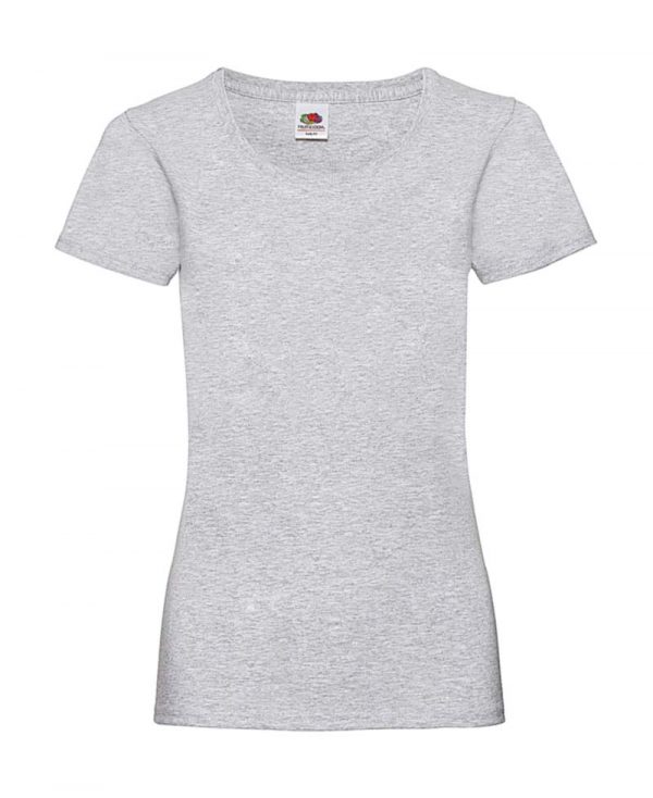 Ladies Valueweight T Kleur Heather Grey