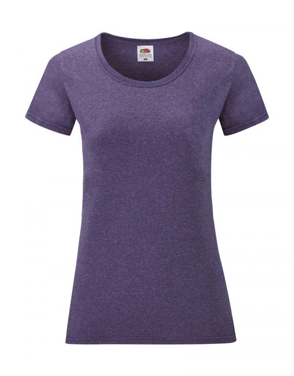 Ladies Valueweight T Kleur Heather Purple