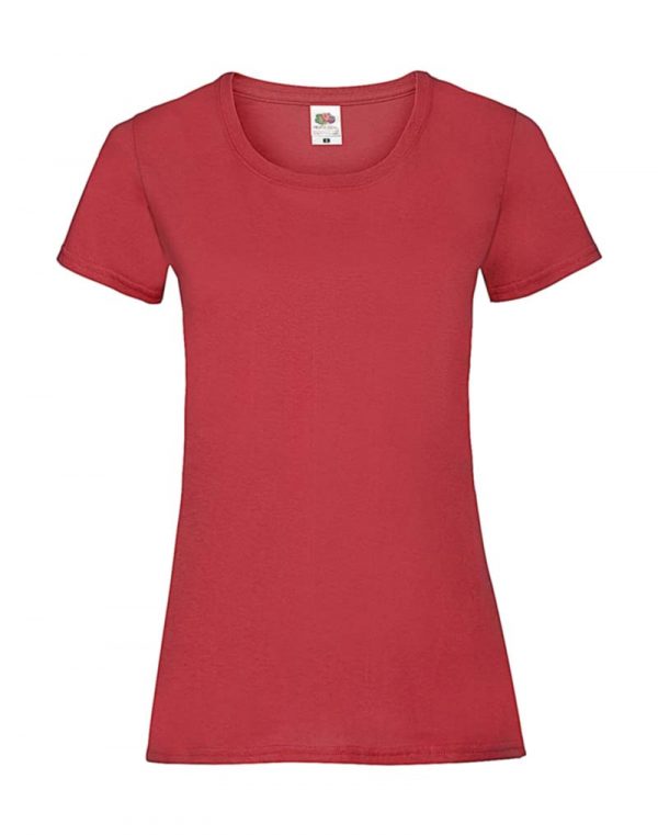 Ladies Valueweight T Kleur Red