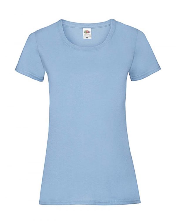 Ladies Valueweight T Kleur Sky Blue