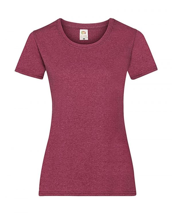 Ladies Valueweight T Kleur Vintage Heather Red