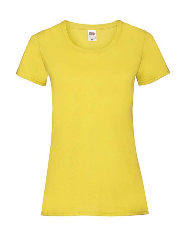 Ladies Valueweight T Kleur Yellow