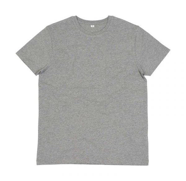 Mens Essential Organic T Kleur Heather Grey Melange