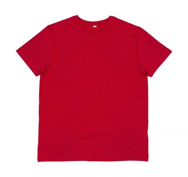 Mens Essential Organic T Kleur Red