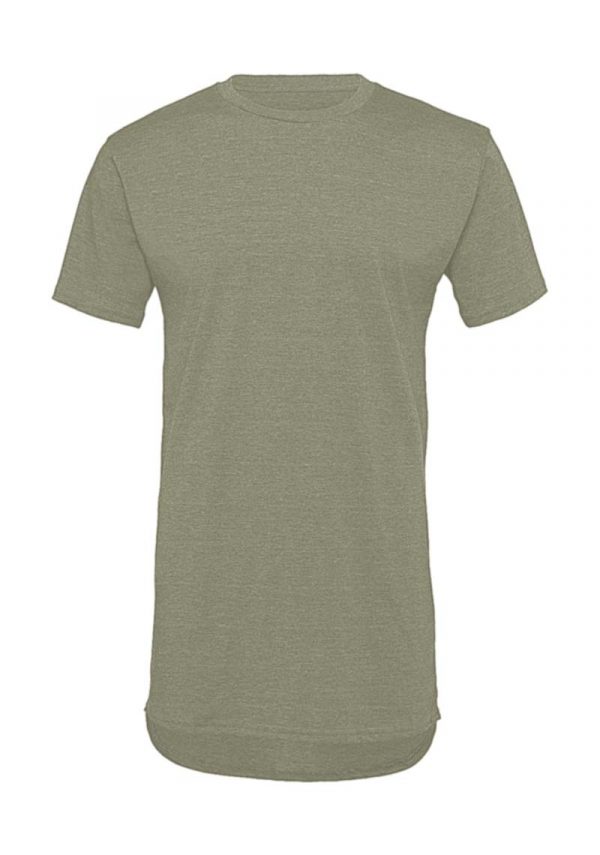 Mens Long Body Urban Tee Kleur Heather Stone