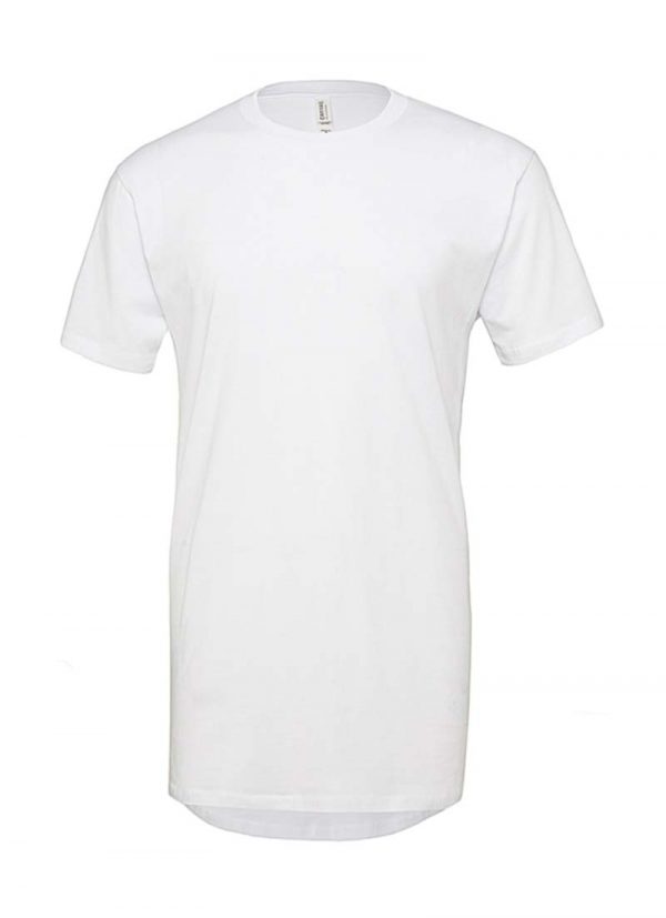 Mens Long Body Urban Tee Kleur White