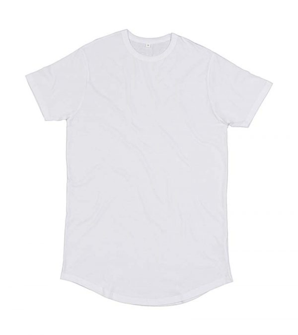 Mens Organic Longer Length T Kleur White