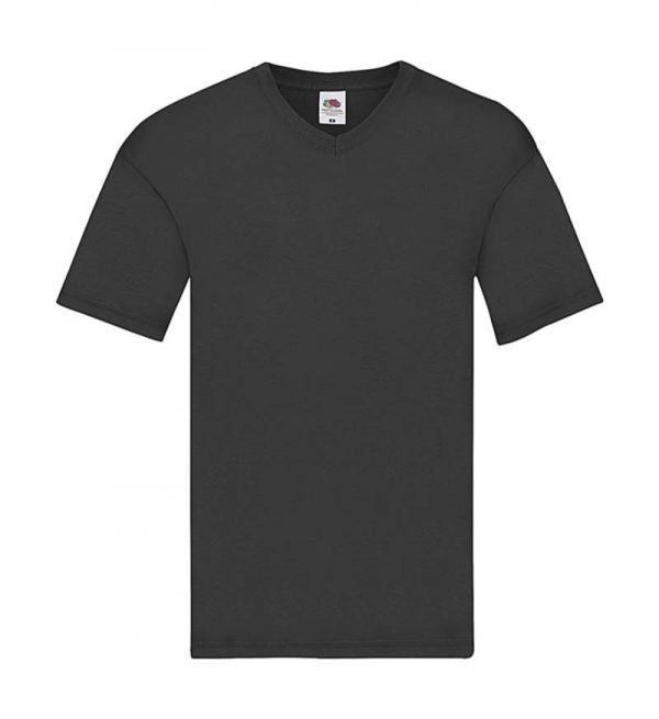 Original V Neck T Kleur Black