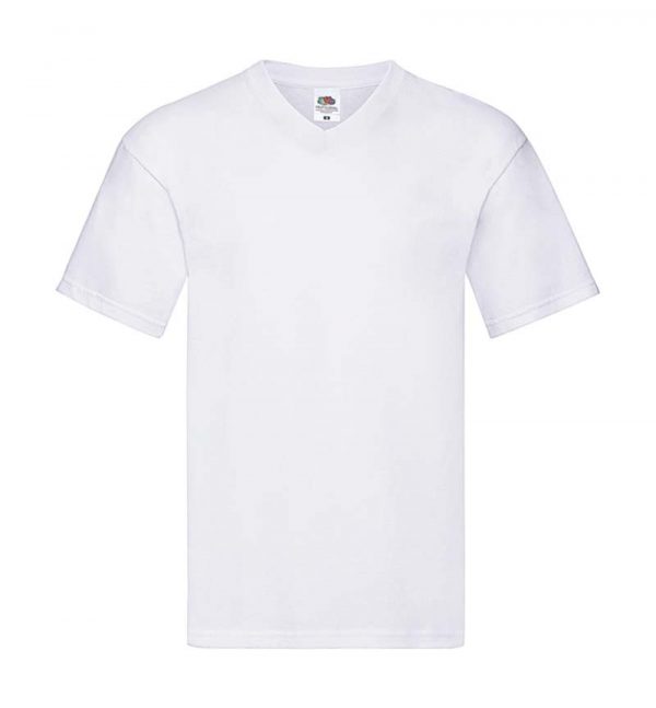 Original V Neck T Kleur White