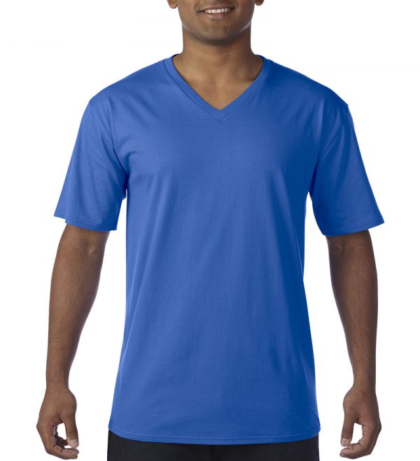 Premium Cotton Adult V Neck T Shirt Kleur Royal