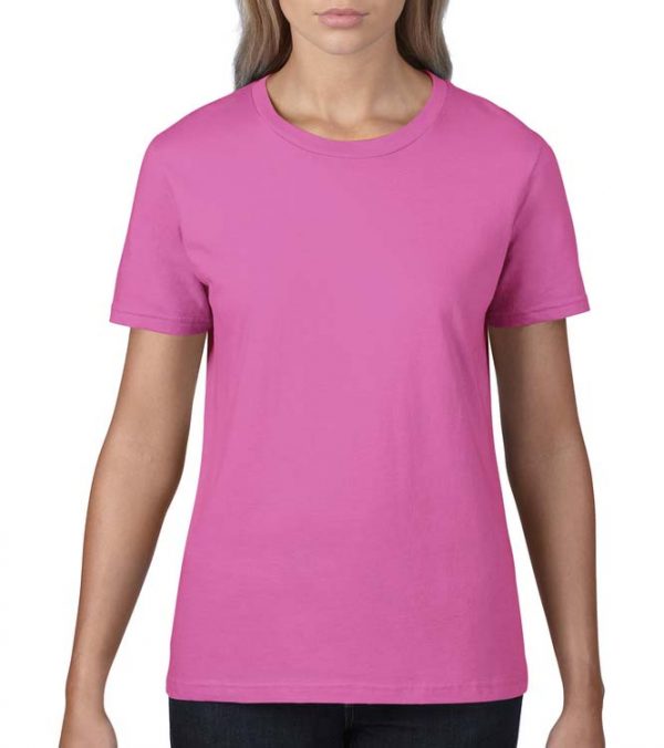 Premium Cotton Ladies T Shirt Kleur Azalea