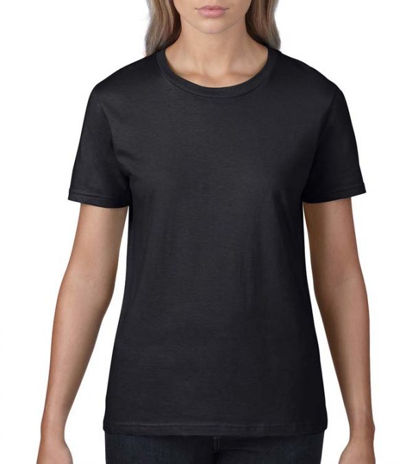 Premium Cotton Ladies T Shirt Kleur Black