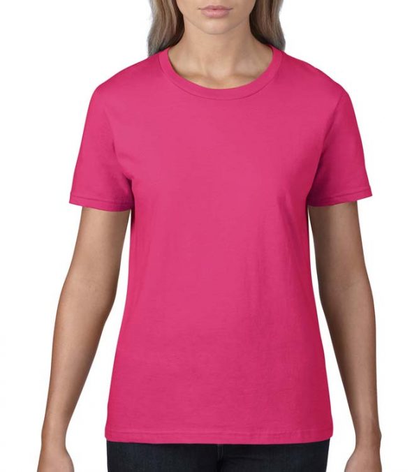 Premium Cotton Ladies T Shirt Kleur Heliconia