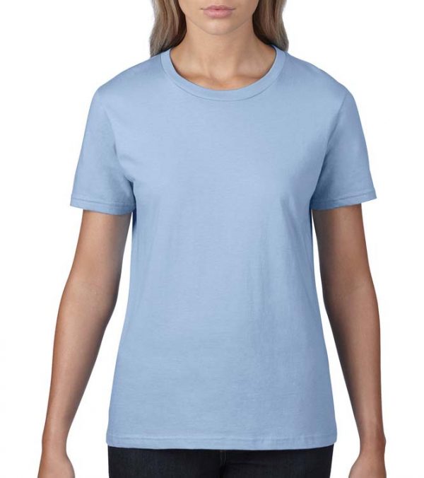 Premium Cotton Ladies T Shirt Kleur Light Blue