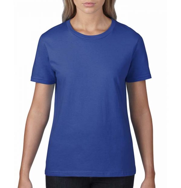 Premium Cotton Ladies T Shirt Kleur Royal