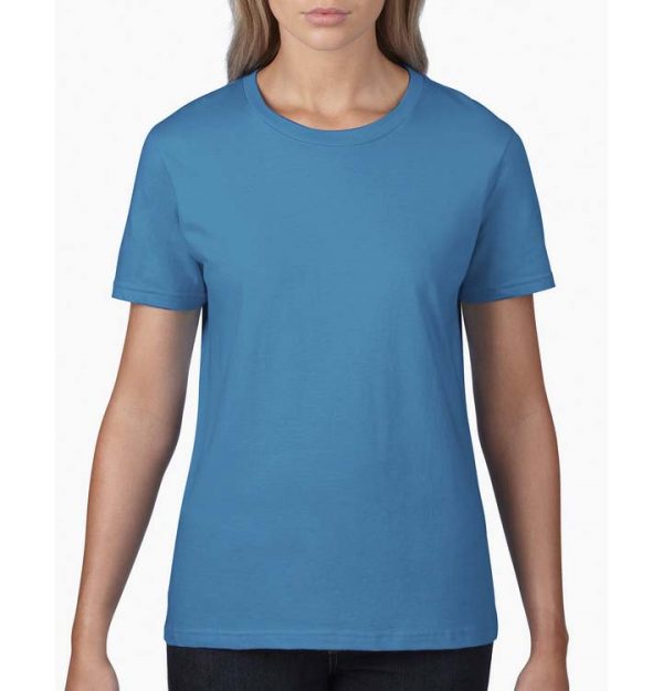 Premium Cotton Ladies T Shirt Kleur Sapphire