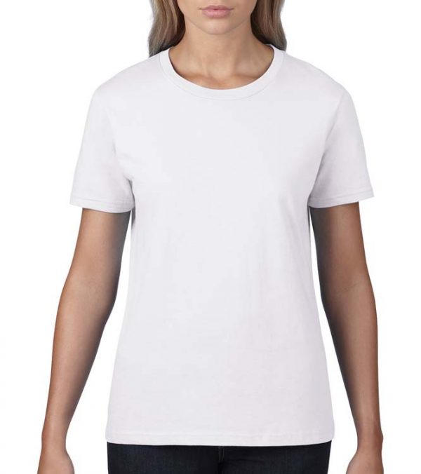 Premium Cotton Ladies T Shirt Kleur White