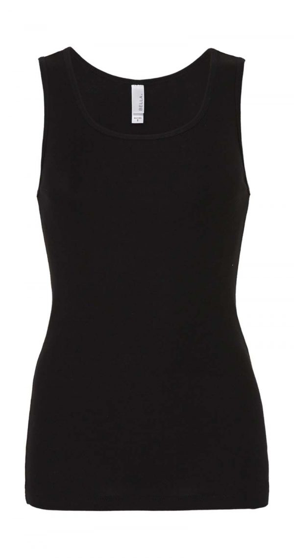 Rib Tank Top Kleur Black