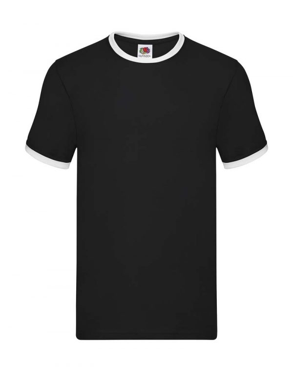 Ringer Tee Kleur Black White