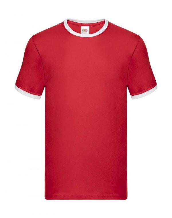 Ringer Tee Kleur Red White