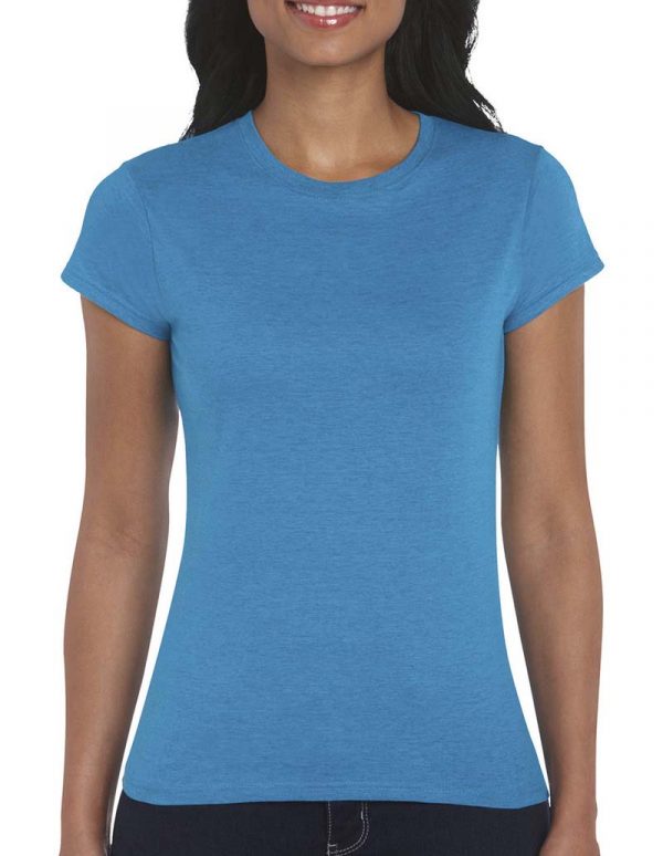 Softstyle Ladies T Shirt Kleur Antique Sapphire